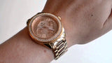 Bulova Crystal Silver Dial Rose Gold Steel Strap Watch for Women - 97N101 Authentic Buy Shop Now