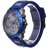 Guess Velocity Blue Dial Blue Rubber Strap Watch for Men - W0599G2 Authentic Buy Shop Now