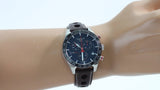 Tissot PRS 516 Chronograph Blue Dial Brown Leather Strap Watch For Men - T100.417.16.041.00 Authentic Buy Shop Now