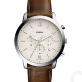 Fossil Neutra Chronograph White Dial Brown Leather Strap Watch for Men - FS5380 Authentic Buy Shop Now
