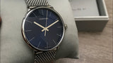 Calvin Klein High Noon Black Dial Silver Mesh Bracelet Watch for Men - K8M21121 Authentic Buy Shop Now