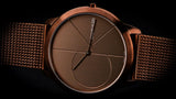 Calvin Klein Minimal Quartz Pink Gold Dial Pink Gold Mesh Bracelet Watch for Men - K3M11TFK Authentic Buy Shop Now