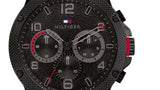Tommy Hilfiger Blaze Chronograph Black Dial Black Steel Strap Watch For Men - 1792030 Authentic Buy Shop Now