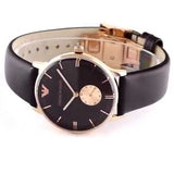 Emporio Armani Classic Brown Dial Brown Leather Strap Watch For Men - AR0383 Authentic Buy Shop Now
