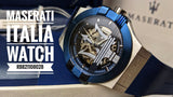 Maserati Potenza 42mm Blue Dial Automatic Silicone Strap Watch For Men - R8821108028 Authentic Buy Shop Now