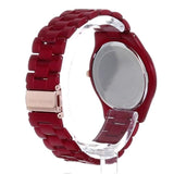 Michael Kors Slim Runway Red Dial Red Steel Strap Watch For Women - MK3895 Authentic Buy Shop Now