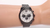 Michael Kors Lexington Chronograph Crystals Silver Dial Black Steel Strap Watch for Men - MK8605 Authentic Buy Shop Now