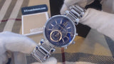 Michael Kors Sawyer Navy Blue Dial Silver Steel Strap Watch for Women - MK6224 Authentic Buy Shop Now