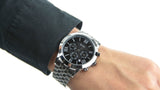 Hugo Boss Aeroliner Chronograph Quartz Black Dial Silver Steel Strap Watch For Men - HB1512446 Authentic Buy Shop Now