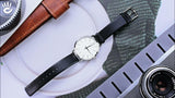 Calvin Klein Even White Dial Black Leather Strap Watch for Women - K7B211C6 Authentic Buy Shop Now