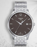Tissot T Classic Tradition Grey Dial Silver Steel Strap Watch For Men - T063.610.11.067.00 Authentic Buy Shop Now