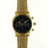Maserati Epoca Chronograph Black Dial Gold Steel Strap Watch For Men - R8873618023 Authentic Buy Shop Now