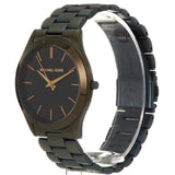 Michael Kors Slim Runway Quartz Black Dial Green Steel Strap Watch For Men - MK8715 Authentic Buy Shop Now