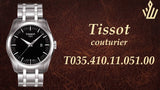 Tissot T Trend Couturier Chronograph Black Dial Silver Steel Strap Watch For Men - T035.410.11.051.00 Authentic Buy Shop Now