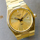 Tissot PRX Gold Dial Gold Steel Strap Watch for Men - T137.210.33.021.00 Authentic Buy Shop Now