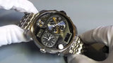 Diesel Mr Daddy 1.0 Black Dial Stainless Steel Stainless Watch For Men - DZ7221 Authentic Buy Shop Now