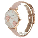 Fossil Jacqueline Three Hand Mother of Pearl Dial Pink Leather Strap Watch for Women - ES4671 Authentic Buy Shop Now
