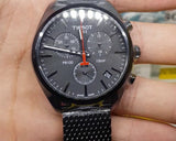 Tissot T Classic PR 100 Chronograph Black Dial Black Mesh Bracelet Watch For Men - T101.417.33.051.00 Authentic Buy Shop Now