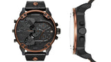Diesel Mr Daddy 2.0 Chronograph Black Dial Black Steel Strap Watch For Men - DZ7400 Authentic Buy Shop Now