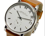 Marc Jacobs Baker White Dial Brown Leather Strap Watch for Women - MBM1265 Authentic Buy Shop Now