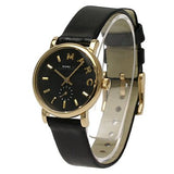 Marc Jacobs Baker Black Dial Black Leather Strap Watch for Women - MBM1273 Authentic Buy Shop Now