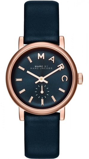Marc Jacobs Baker Navy Blue Dial Blue Leather Strap Watch for Women - MBM1331 Authentic Buy Shop Now