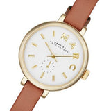 Marc Jacobs Sally White Dial Brown Leather Strap Watch for Women - MBM1351 Authentic Buy Shop Now