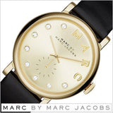 Marc Jacobs Baker Gold Dial Black Leather Strap Watch for Women - MBM1399 Authentic Buy Shop Now