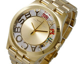 Marc Jacobs Henry Skeleton Gold Dial Gold Steel Strap Watch for Women - MBM3263 Authentic Buy Shop Now