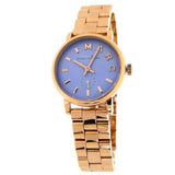Marc Jacobs Mini Baker Blue Dial Rose Gold Steel Strap Watch for Women - MBM3285 Authentic Buy Shop Now