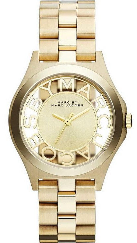 Marc Jacobs Henry Gold Dial Gold Steel Strap Watch for Women - MBM3292 Authentic Buy Shop Now