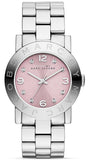 Marc Jacobs Amy Life Pink Dial Silver Steel Strap Watch for Women - MBM3300 Authentic Buy Shop Now