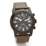 Marc Jacobs Larry Chronograph Black Dial Grey Leather Strap Watch for Men - MBM5034 Authentic Buy Shop Now