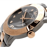 Marc Jacobs Amy Grey Dial Two Tone Steel Strap Watch for Women - MBM3195 Authentic Buy Shop Now