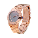 Marc Jacobs Amy Mother of Pearl Black Dial Rose Gold Steel Strap Watch for Women - MBM8610 Authentic Buy Shop Now