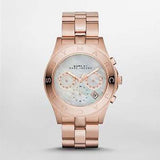Marc Jacobs Blade Chronograph Mother of Pearl White Dial Rose Gold Steel Strap Watch for Women - MBM8637 Authentic Buy Shop Now