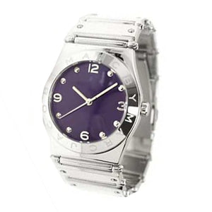 Marc Jacobs Purple Dial Silver Steel Strap Watch for Women - MBM3032 Authentic Buy Shop Now