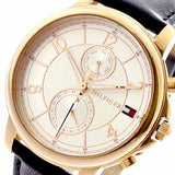 Tommy Hilfiger Claudia White Dial Black Leather Strap Watch for Women - 1781817 Authentic Buy Shop Now