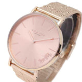 Coach Perry Rose Gold Dial Rose Gold Mesh Bracelet Watch for Women - 14503343 Authentic Buy Shop Now