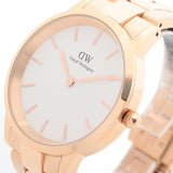 Daniel Wellington Iconic Link White Dial Gold Steel Strap Watch For Men - DW00100343 Authentic Buy Shop Now