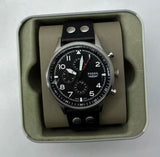Fossil Retro Pilot Chronograph Black Dial Black Leather Strap Watch for Men - FS5806 Authentic Buy Shop Now