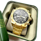 Fossil Bronson Chronograph Black Dial Gold Steel Strap Watch for Men - FS5877 Authentic Buy Shop Now