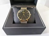 Hugo Boss Horizon Quartz Black Dial Gold Mesh Bracelet Watch For Men - HB1513735 Authentic Buy Shop Now