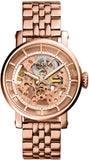 Fossil Boyfriend Automatic Skeleton Rose Gold Dial Rose Gold Steel Strap Watch for Women - ME3065 Authentic Buy Shop Now