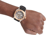 Fossil Modern Machine Automatic Skeleton Dial Black Leather Strap Watch for Men - ME3082 Authentic Buy Shop Now