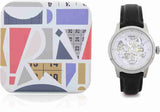 Fossil Townsman Automatic Skeleton White Dial Black Leather Strap Watch for Men - ME3085 Authentic Buy Shop Now