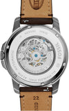 Fossil Grant Automatic Skeleton Black Dial Brown Leather Strap Watch for Men - ME3095 Authentic Buy Shop Now
