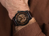 Fossil Townsman Automatic Skeleton Brown Dial Brown Leather Strap Watch for Men - ME3098 Authentic Buy Shop Now
