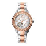 Fossil Architect Automatic Silver Dial Two Tone Steel Strap Watch for Women - ME3058 Authentic Buy Shop Now