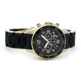 Marc Jacobs Rock Chronograph Black Dial Black Silicone Strap Watch for Women - MBM2552 Authentic Buy Shop Now